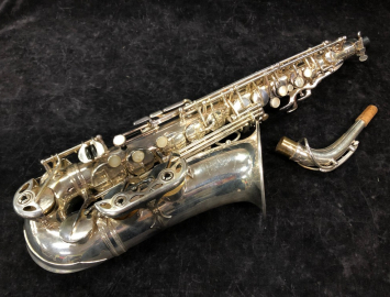 Beautiful Original Silver Vintage Selmer Paris Balanced Alto Saxophone, Serial #30042